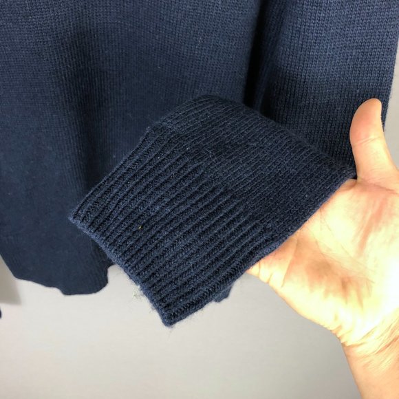 Slate and Stone Navy Gray Stripe Crew Neck Sweater Size XL - Picture 4 of 7